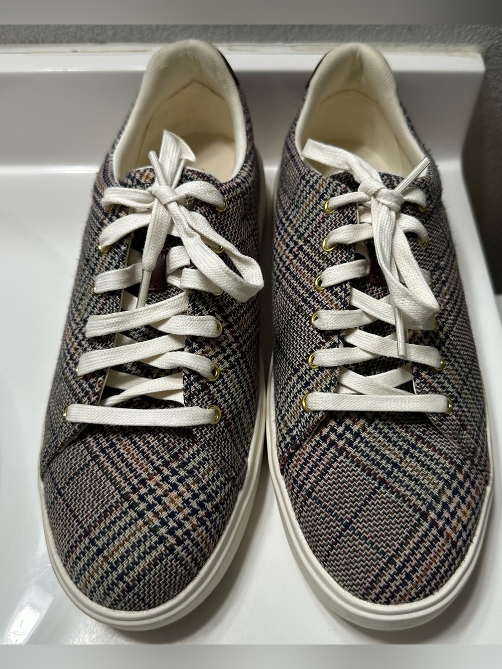 Cole Haan Men's Plaid Knit Sneakers